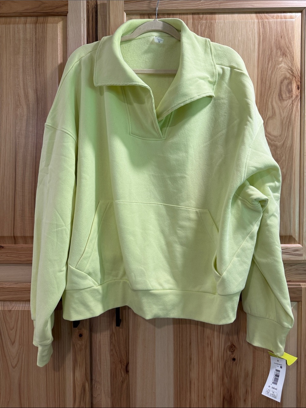 Vively Women’s Bright Green Size 3X Activewear Loungewear Pullover Sweatshirt